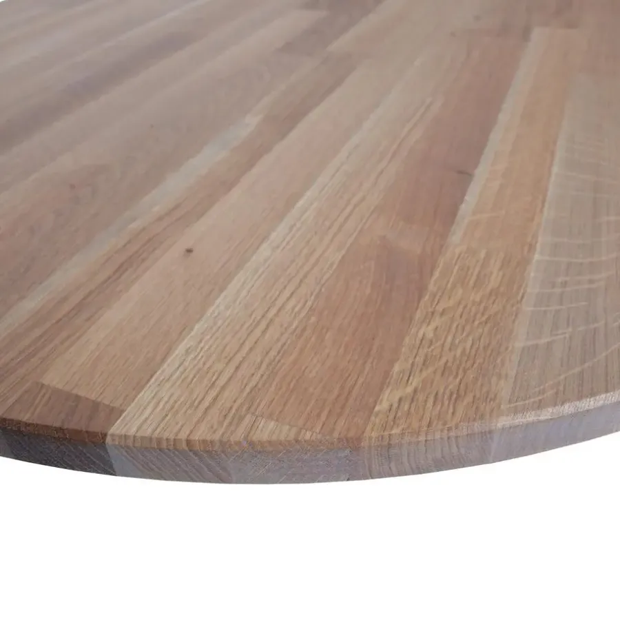 WOOOD Tablo Tafelblad Ovaal - Eiken - Grijze Olie - 220x2,4x90