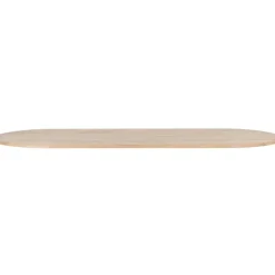 Ovale Eettafels-WOOOD Tablo Tafelblad Ovaal Incl. H-Poot - Onbehandeld - Eiken/Metaal
