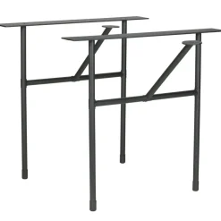 Ovale Eettafels-WOOOD Tablo Tafelblad Ovaal Incl. H-Poot - Onbehandeld - Eiken/Metaal