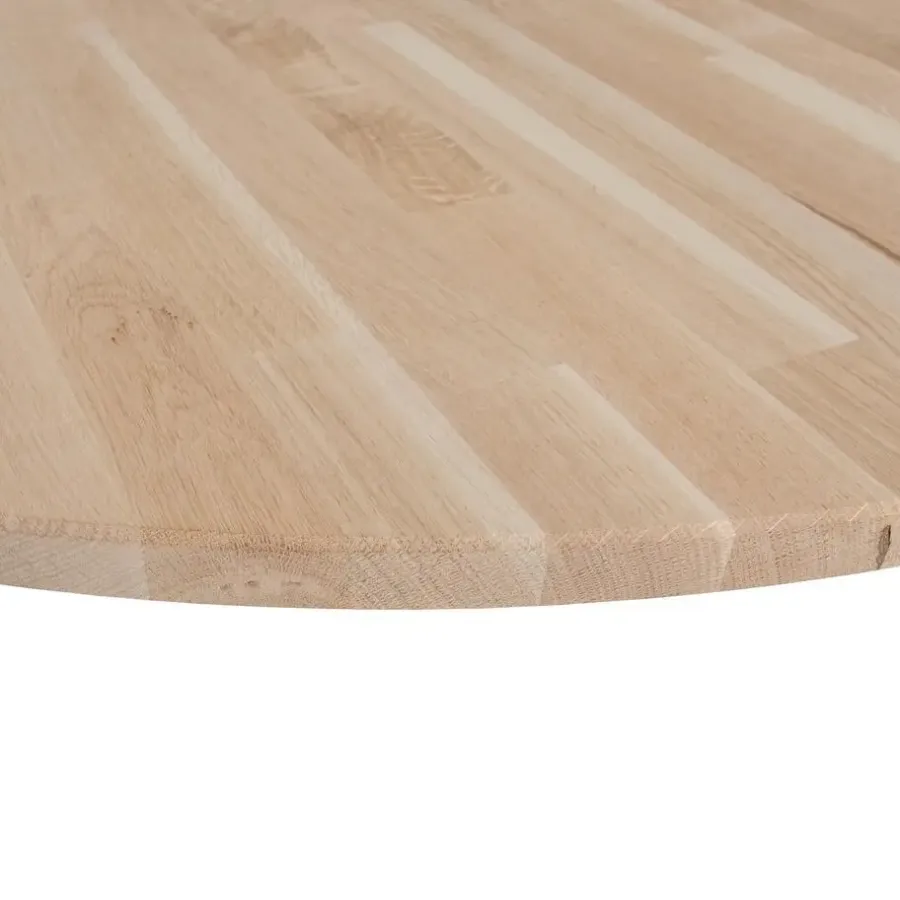 Tafelbladen-WOOOD Tablo Tafelblad Rond - Eiken - Onbehandeld - 2,4x120x120