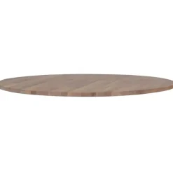 Tafelbladen-WOOOD Tablo Tafelblad Rond - Eiken - Grijze Olie - 2,4x120x120