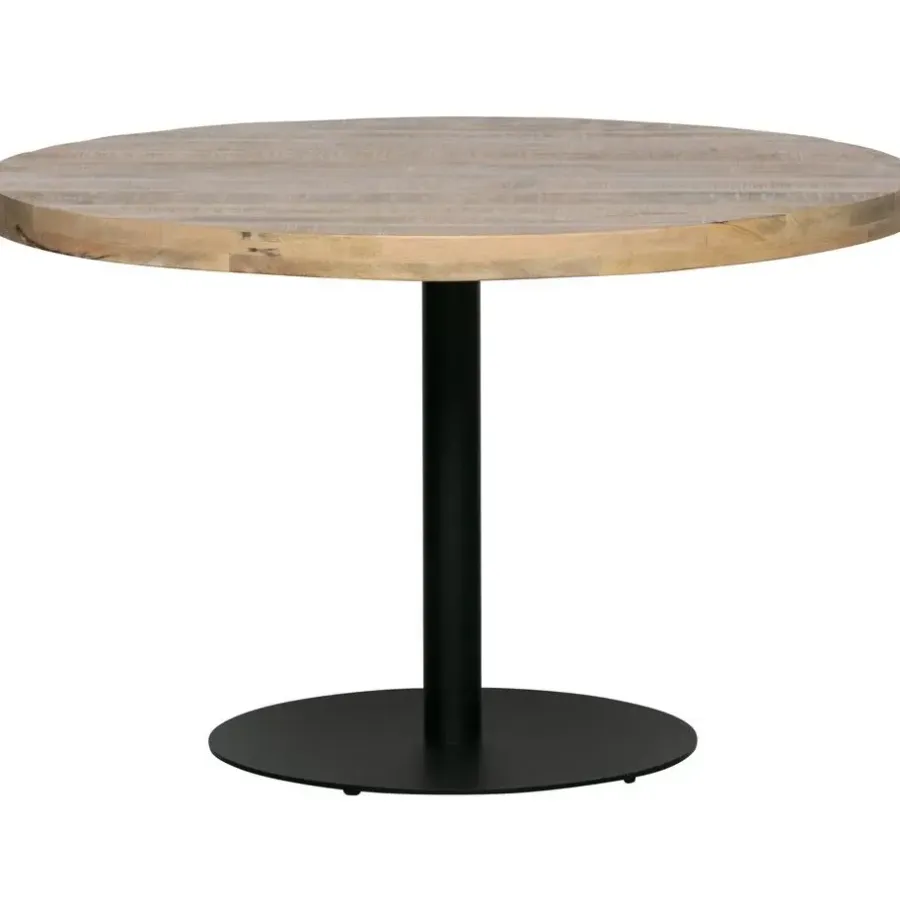 WOOOD Tablo Tafelblad Rond - Mango - White Wash - 120x120