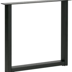 Tafelpoten-WOOOD Tablo U-Poot/Maastricht 1 Stuk - Metaal - Zwart - 72x79x10