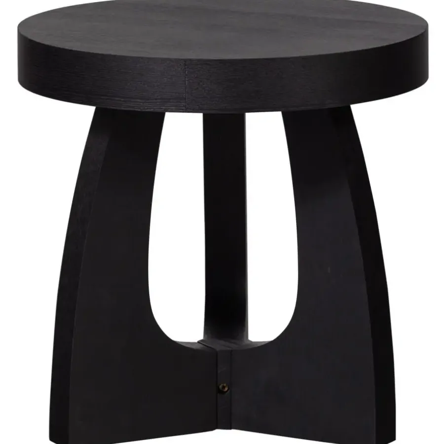 WOOOD Tala Bijzettafel - MDF Fineer - Zwart - 45x45x45