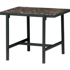 WOOOD Turn Around Bijzettafel - Hout/Metaal - Zwart - 40x50x44