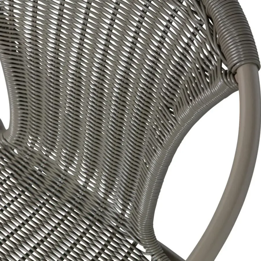 Tuinstoelen-WOOOD Weston Stoelen Buiten - Rattan/Metaal - Jungle - Set van 4