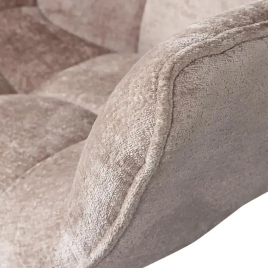 WOOOD Wibo Draaifauteuil - Chenille - Taupe - 94x71x83