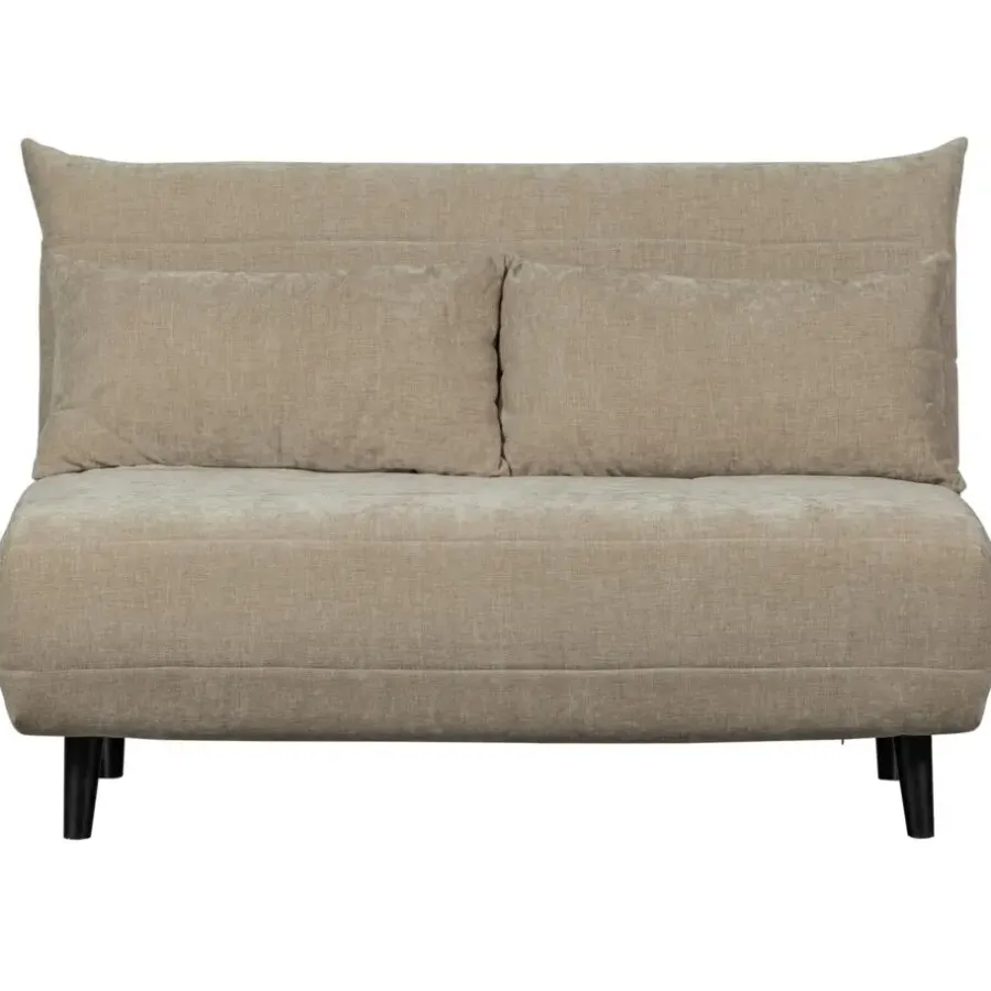 WOOOD Xem Slaapbank - 1-Persoons - Chenille stof - Naturel - 80x122x92