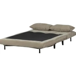 WOOOD Xem Slaapbank - 1-Persoons - Chenille stof - Naturel - 80x122x92