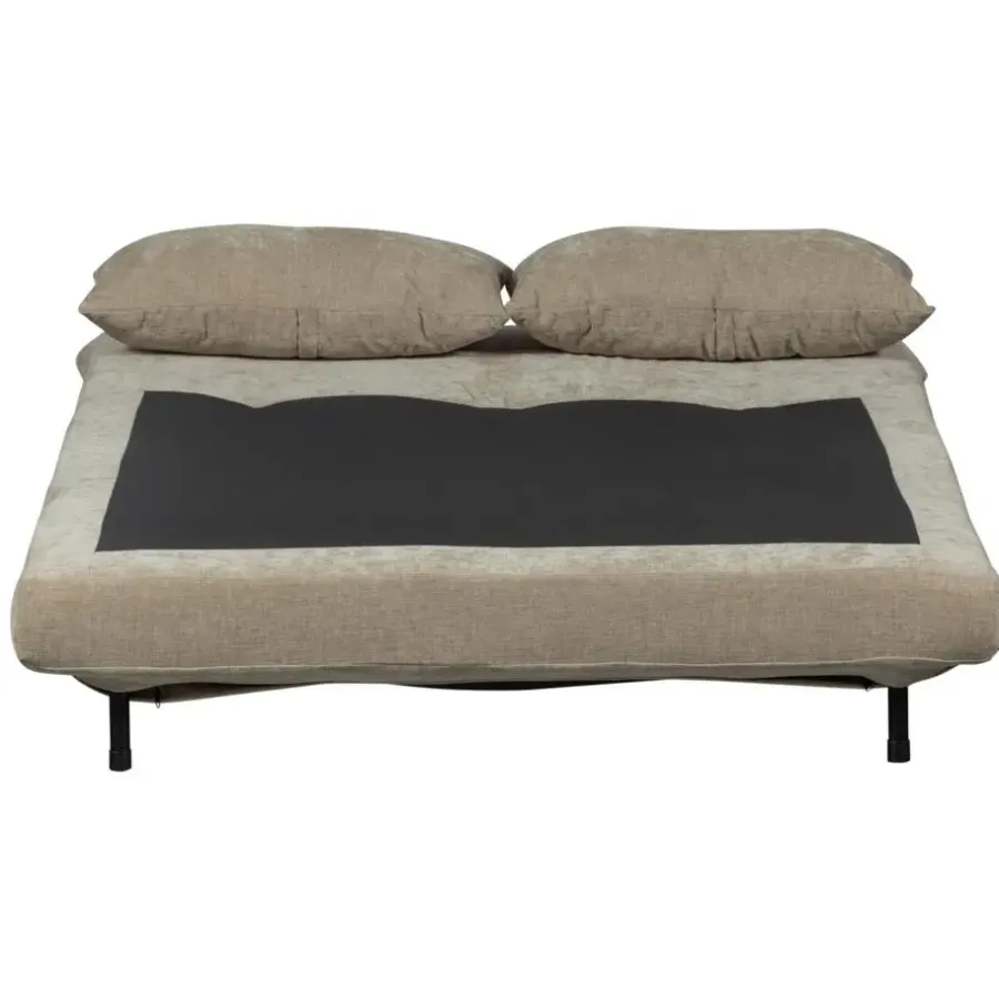 WOOOD Xem Slaapbank - 1-Persoons - Chenille stof - Naturel - 80x122x92