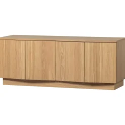 Tv Meubels-WOOOD Zuma tv-meubel - Push-To-Open - Eiken - Transparant - 52x133x45