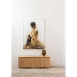 Tv Meubels-WOOOD Zuma tv-meubel - Push-To-Open - Eiken - Transparant - 52x133x45
