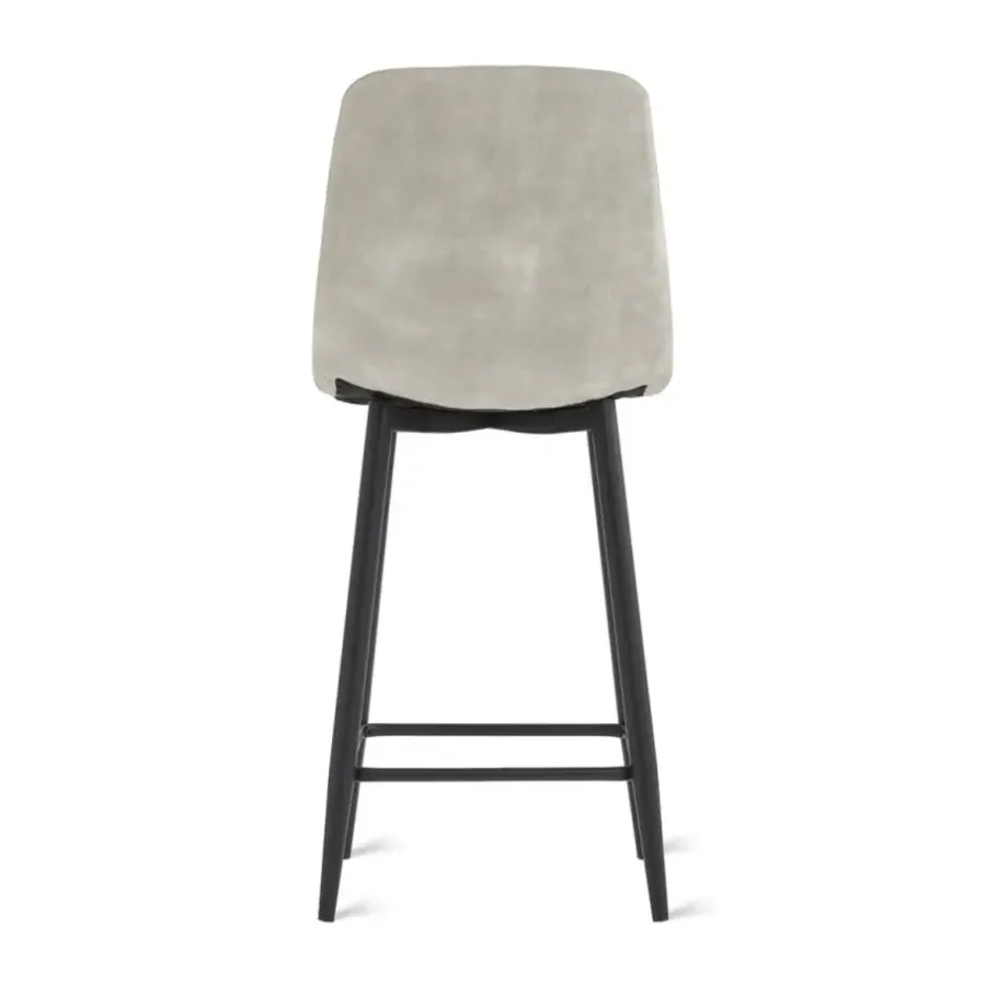 Barkrukken-HomeMixx 2x Barkruk Jax - Velvet Taupe (Set van 2)