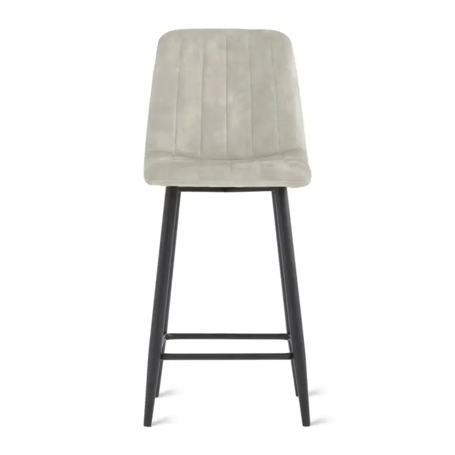 Barkrukken-HomeMixx 2x Barkruk Jax - Velvet Taupe (Set van 2)