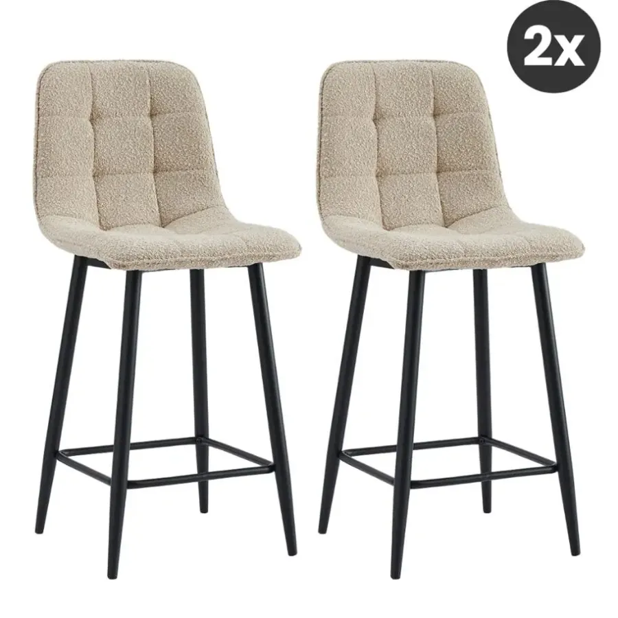 HomeMixx 2x Barkruk Yerevan - Bouclé Taupe