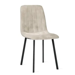 HomeMixx 2x Eetkamerstoel Minsk Fluweel Beige