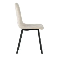 HomeMixx 2x Eetkamerstoel Minsk Fluweel Beige