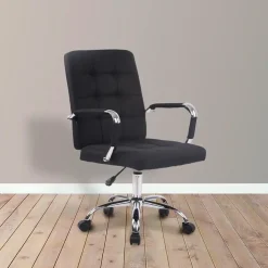Xairo Milaan - Bureaustoel - Stof - Zwart