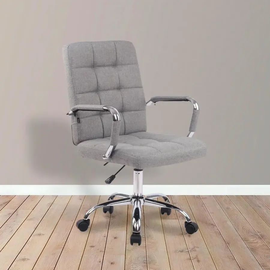 Bureaustoelen|Bureaustoelen-Xairo Milaan - Bureaustoel - Stof - Grijs