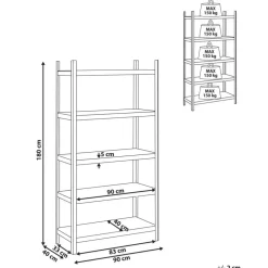 Stellingkasten-Leen Bakker XITTA - Stellingkast 5 planken - Zilver - Staal