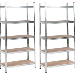 Stellingkasten-Leen Bakker XITTA - Stellingkast set van 2 - Zilver - 150 cm - Staal