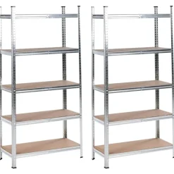 Stellingkasten-Leen Bakker XITTA - Stellingkast set van 2 - Zilver - 150 cm - Staal