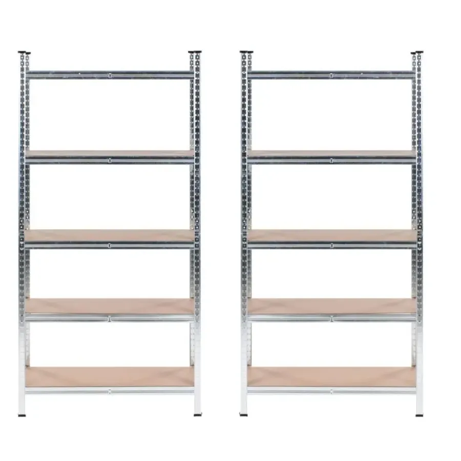 Stellingkasten-Leen Bakker XITTA - Stellingkast set van 2 - Zilver - 150 cm - Staal