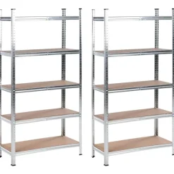 Stellingkasten-Leen Bakker XITTA - Stellingkast set van 2 - Zilver - Staal