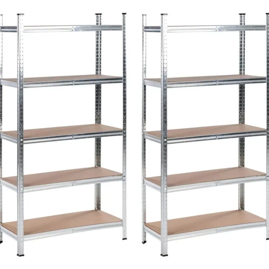 Stellingkasten-Leen Bakker XITTA - Stellingkast set van 2 - Zilver - Staal