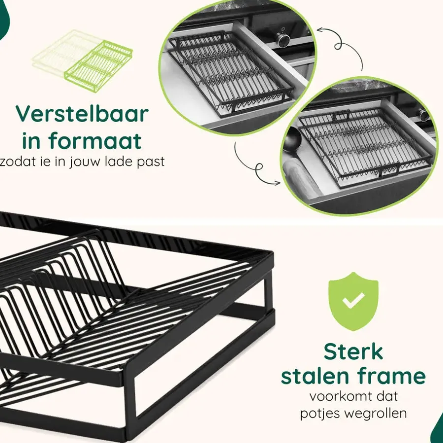 Wandrekken-XIVADA Kruidenrek met 24 potjes - Organizer lade liggend - Met labels