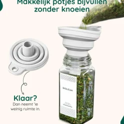 Wandrekken-XIVADA Staand kruidenrek met 24 kruidenpotjes - 240 kruidenlabels