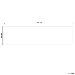 Beliani YANOBA - Loper - Beige - 80 x 300 cm - Katoen