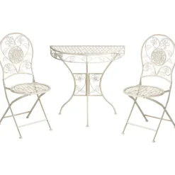 Bistro- & Balkonsets-Leen Bakker YAVIZA - Bistroset - Lichtbeige - IJzer