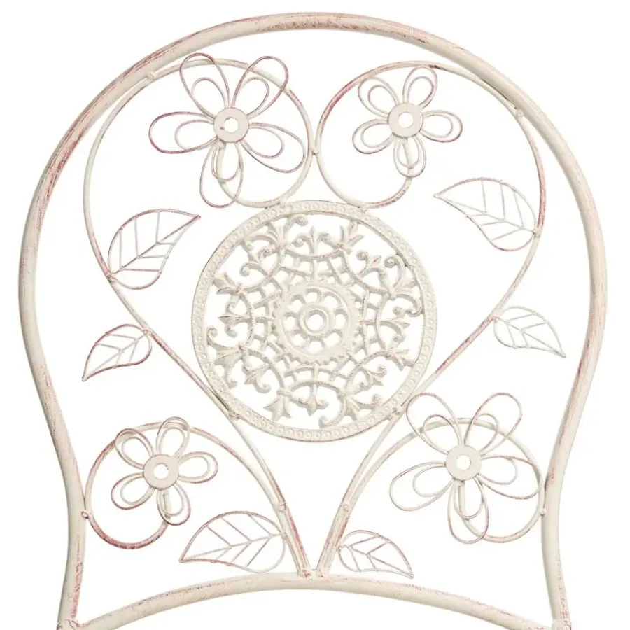 Bistro- & Balkonsets-Leen Bakker YAVIZA - Set van 2 tuinstoelen - Lichtbeige - IJzer