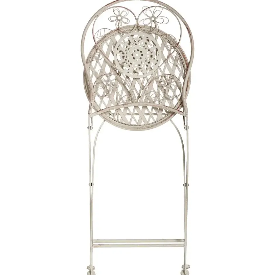 Bistro- & Balkonsets-Leen Bakker YAVIZA - Set van 2 tuinstoelen - Lichtbeige - IJzer
