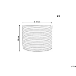 Beliani YERKOY - Mand set van 2 - Beige - Katoen