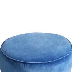 Leen Bakker YULLE - Poef - Blauw - Fluweel