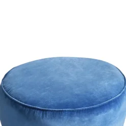 Leen Bakker YULLE - Poef - Blauw - Fluweel