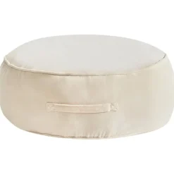 Leen Bakker YULLE - Poef - Lichtbeige - Fluweel