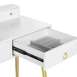 Beliani YVES - Kaptafel - Wit - MDF