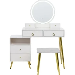 Beliani YVES - Kaptafel - Wit - MDF