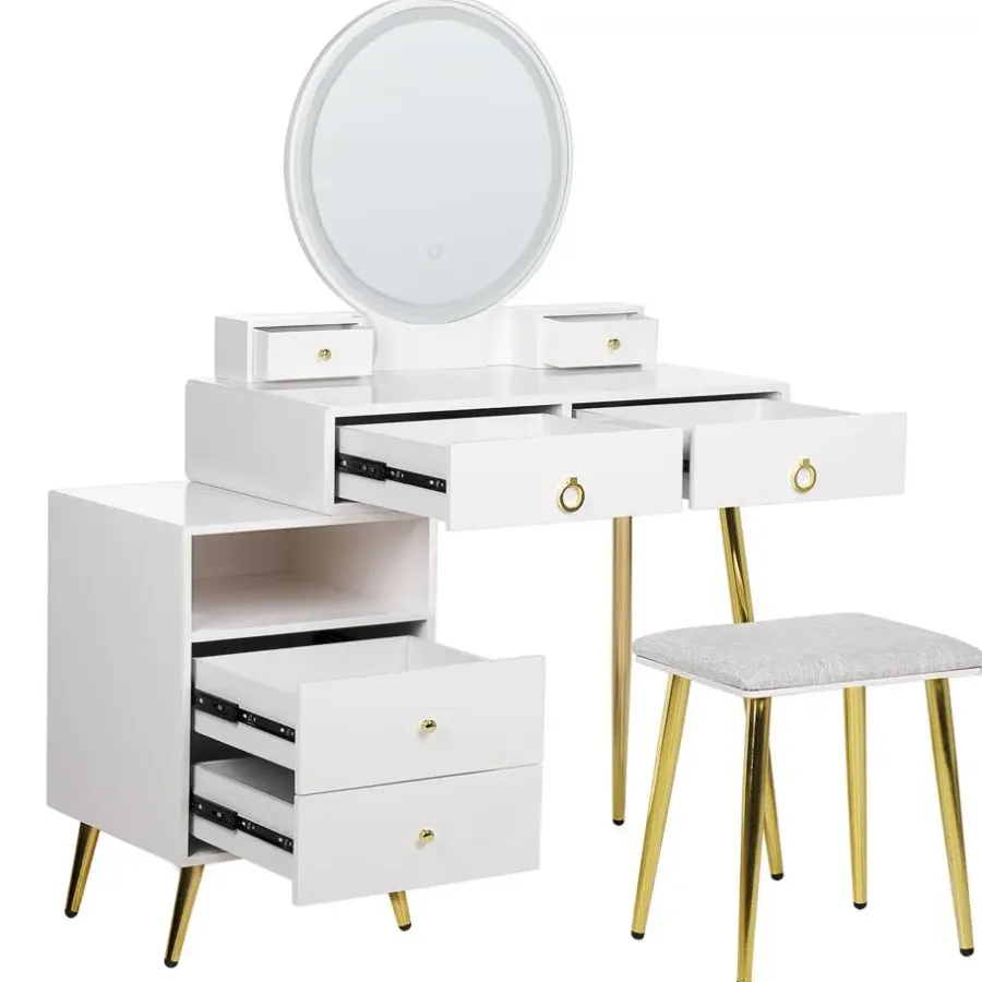 Beliani YVES - Kaptafel - Wit - MDF