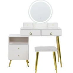 Beliani YVES - Kaptafel - Wit - MDF