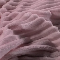 Zavelo Dorien Rib Teddy Dekbedovertrek Roze-2-persoons (200 x 200/220 cm)