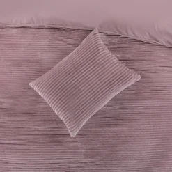Zavelo Dorien Rib Teddy Dekbedovertrek Roze-2-persoons (200 x 200/220 cm)