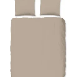 Zavelo Flanellette Effen Dekbedovertrek Zand-2-persoons (200 x 200/220 cm)