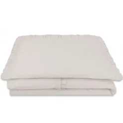 Zavelo Peuter Dekbedovertrek Royal Ruches Beige 120 x 150 cm