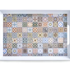 Dienbladen-Zeller Dienblad - met mozaiekprint - melamine - 50 x 35 cm