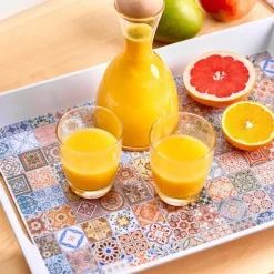 Dienbladen-Zeller Dienblad - met mozaiekprint - melamine - 50 x 35 cm