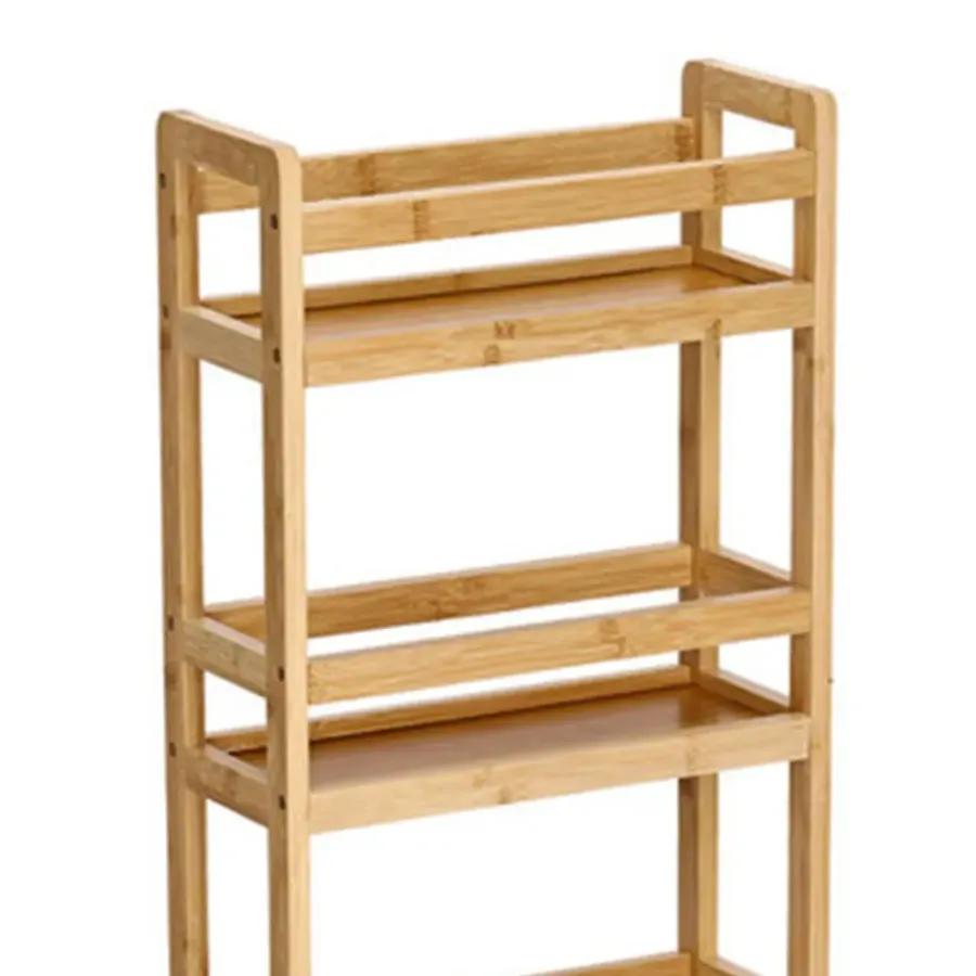 Trolleys-Zeller Keuken Trolley - met 3 niveaus - bruin - bamboe hout